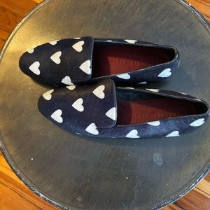 Burberry Calf-hair shoes featuring a heart pattern